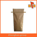 china maker resealable printing side gusset kraft paper value bag with tin tie for coffee and other food packaging